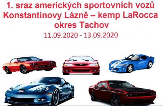 První sraz sportovních amerických vozů